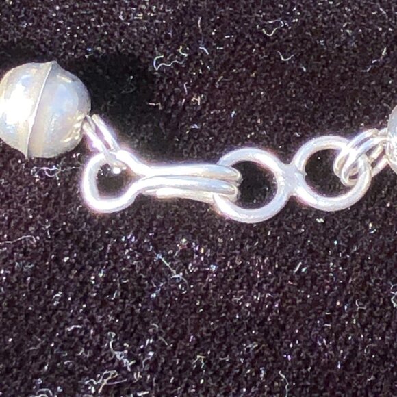 Vintage Sterling Silver Navajo Kingman Turquoise Squash Blossom Necklace Jewelry - Picture 7 of 16